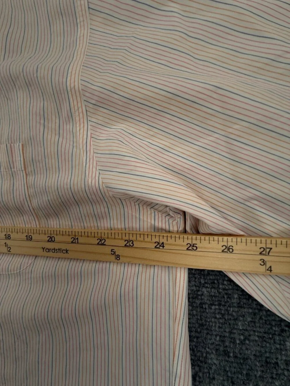 Brooks Brothers Non Iron Long Sleeve Button Up Shirt Striped Pink Orange Large